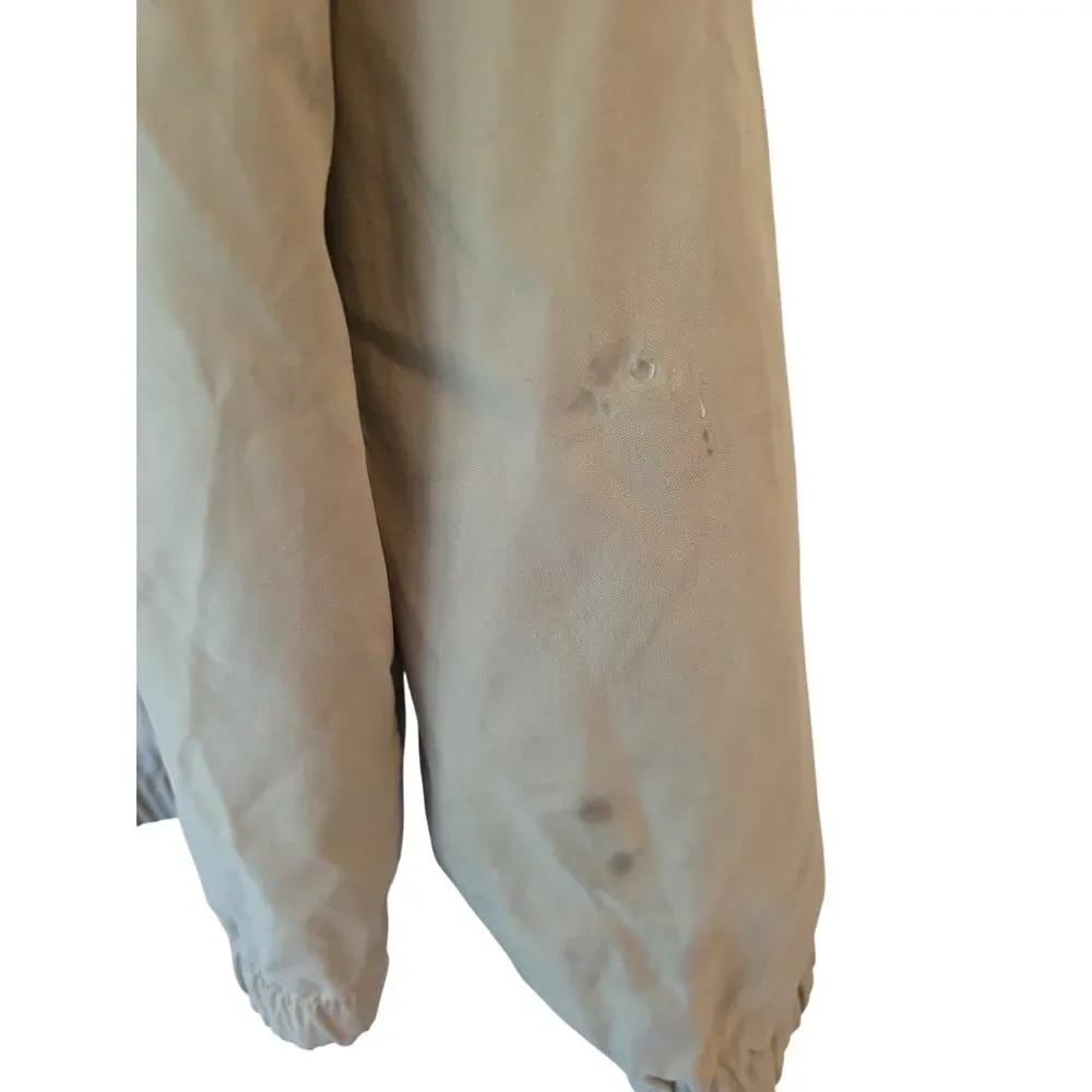 VTG CHAPS RALPH LAUREN Khaki‎ Lined Zip Long Sleeve Lightweight Jacket Men XL